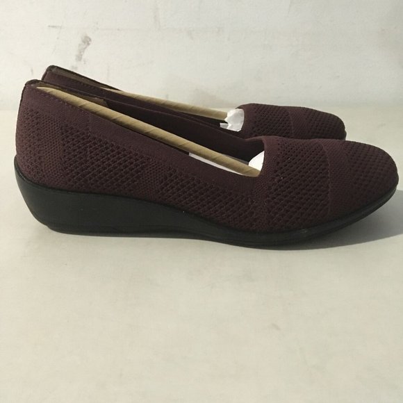 NWT LIFE STRIDE IMMY FLEX SOLE WEDGE LOAFERS COLOR PINOT NOIR 6W (WIDE) - Picture 11 of 16